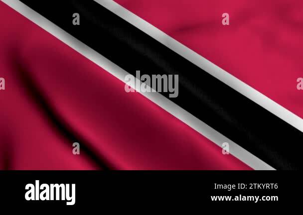 Trinidad And Tobago Flag Waving Fabric Satin Texture Flag Of Trinidad And Tobago 3d 0576