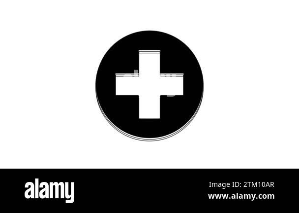 Cross in circle icon Stock Videos & Footage - HD and 4K Video Clips - Alamy