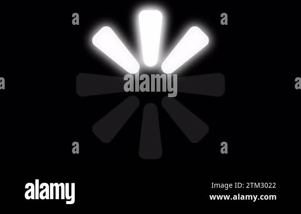 Loading Circle Video with Glow. Loading Animation on Transparent ...
