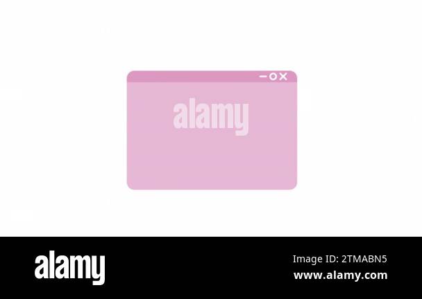 Animated empty web page template Flat cartoon style element 4K video Animated empty web page template Flat cartoon style element 4K video