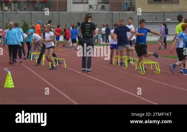 Teacher Observes Process Performance of Exercises by Pupils of School ...
