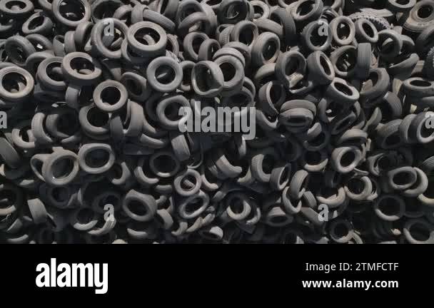 This Striking Top Down View Captures A Massive Dump Of Car Tires