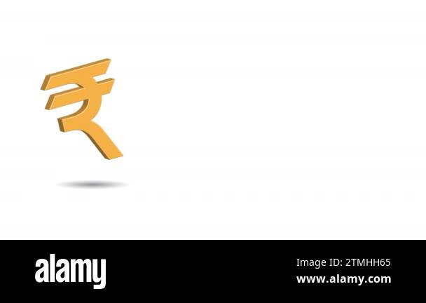 3d gold rupee currency symbol Stock Videos & Footage - HD and 4K Video ...