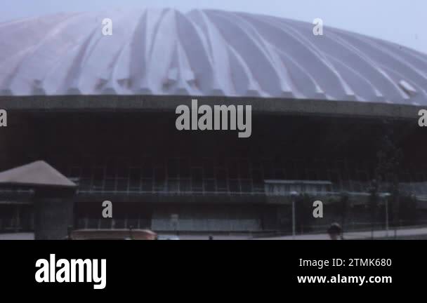 State Farm Center Basketball Arena Dome in Urbana Champaign. Assembly