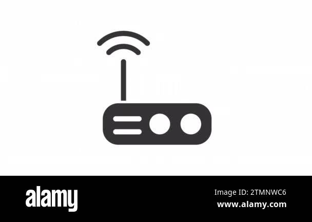 Router, Internet of Things animated icon on transparent background ...