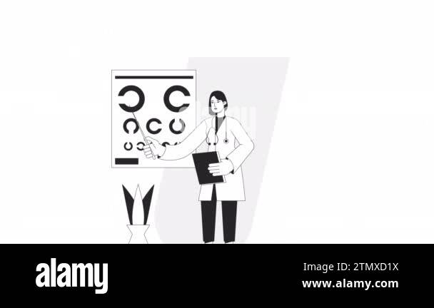 Doctor eyesight chart flat Stock Videos & Footage - HD and 4K Video ...