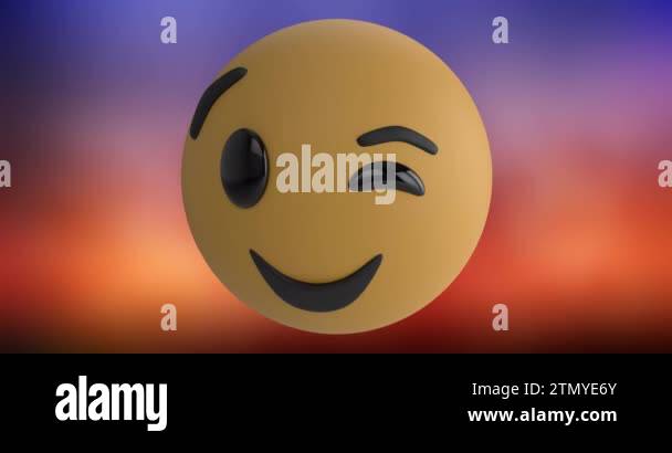 Animation winking face emoji icon Stock Videos & Footage - HD and 4K ...