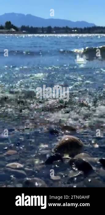 Wall beach, Nanoose Pacific Ocean beach on Vancouver Island a very ...