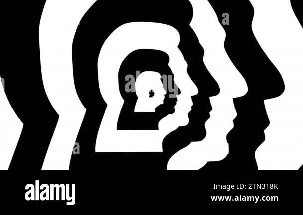 Concentric oncoming symbol, Xi Jinping silhouette right profile ...