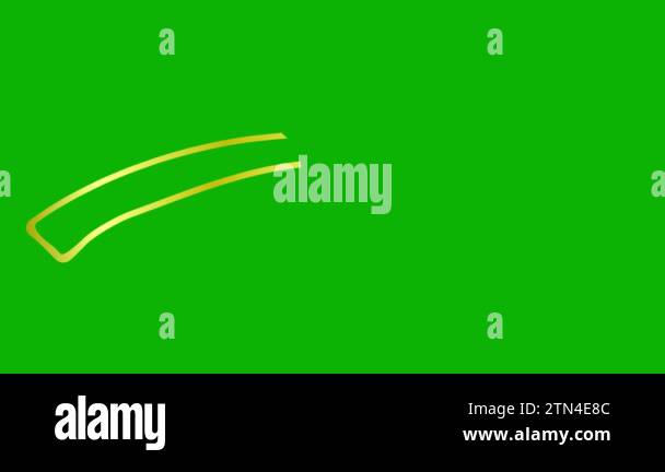 Animated linear symbol of arrow is drawn. Hand drawn golden arrow ...
