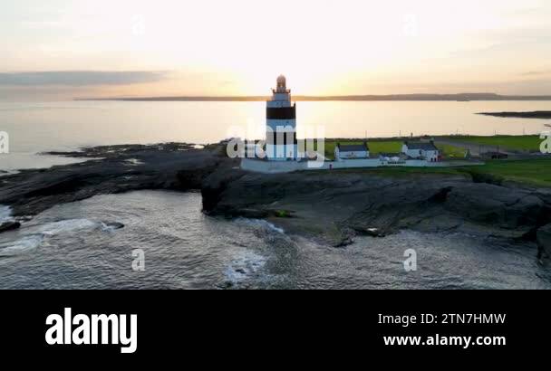 Close up. Hook Lighthouse situated on Hook Head at the tip of the Hook ...