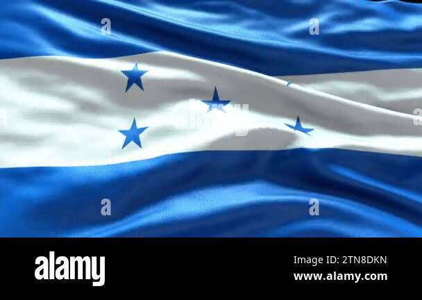 4k Render Honduras Flag Video Waving In Wind Honduras Flag Wave Loop