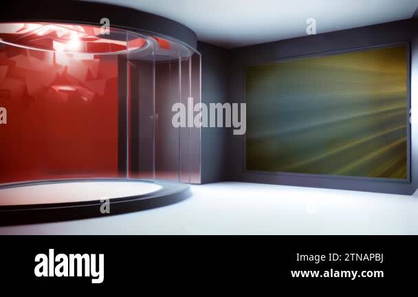 Dynamic Virtual News Studio Green Screen Loop for Compelling News ...