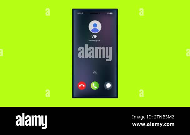 Phone Ringing Animation Green Screen