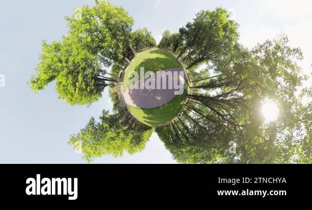 Tiny planet park view trees Stock Videos & Footage - HD and 4K Video ...