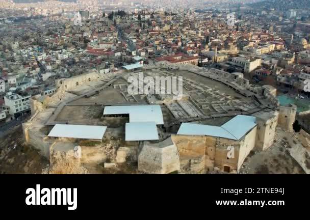 Gaziantep Castle was heavily damaged in the Kahramanmara-centered ...