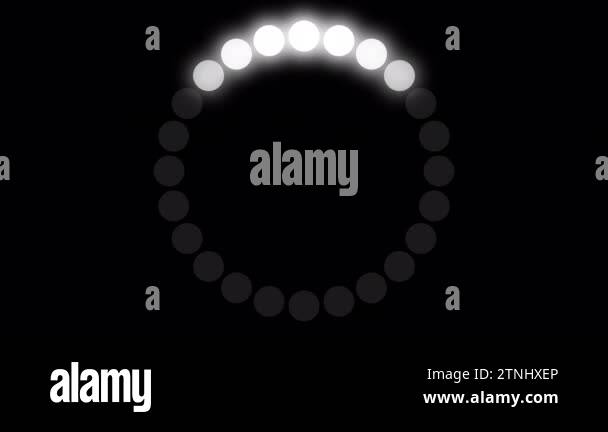 Loading Circle Video with Glow. Loading Animation on Transparent ...
