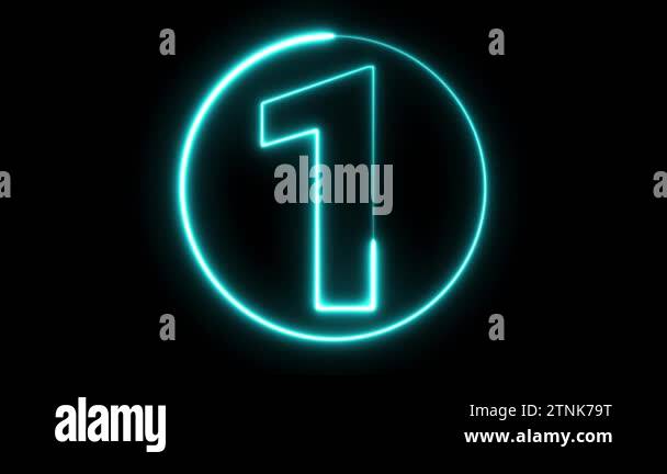 number neon number display animation 12345678910 neon style animation ...