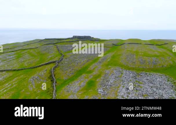 Dun Aonghasa Or Dun Aengus Aerial View The Largest Prehistoric Stone Fort Of The Aran Islands