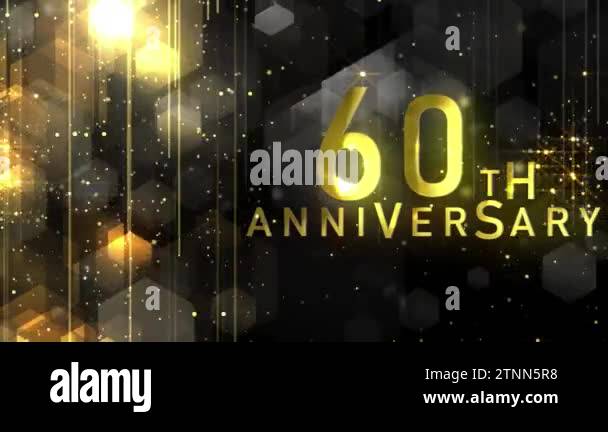 Congratulations on the 60th anniversary in luxury gold style, awarding ...