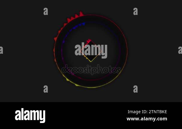 Simple Circle Equalizer Audio Spectrum Color Background. Soft box color ...