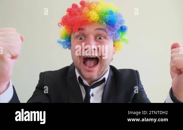Portrait strange clown in suit Stock Videos & Footage - HD and 4K Video ...