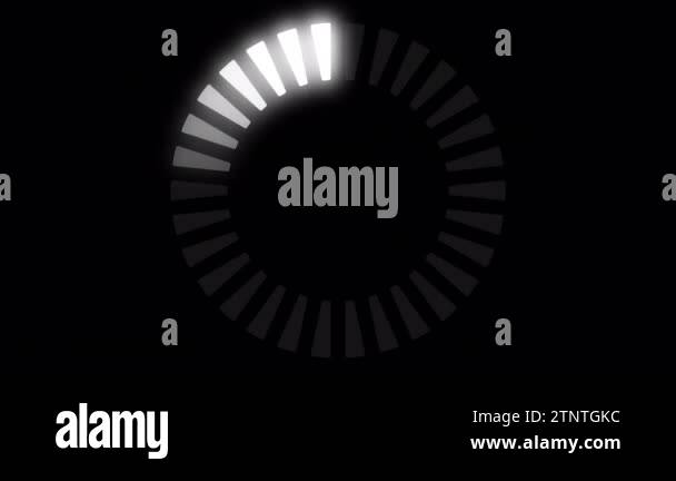 Loading Circle Video with Glow. Loading Animation on Transparent ...