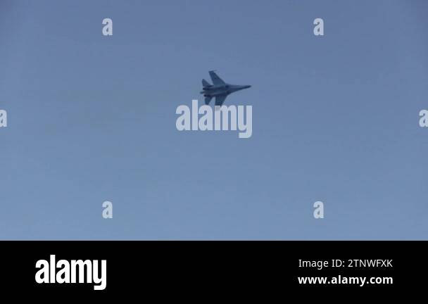 Military fighter in flight in the sky Stock Video Footage - Alamy
