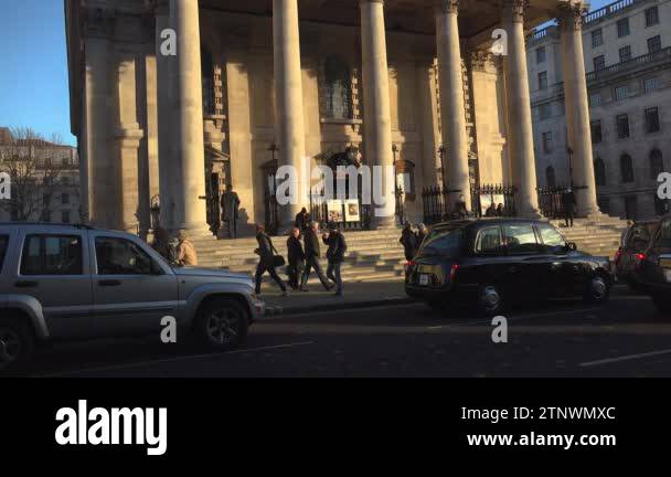 LONDON - circa 2017:People visit Trafalgar Square in London.One of the