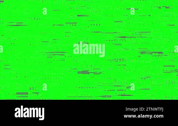 Glitch. Video Damage on a green screen. Visual video effects of ...