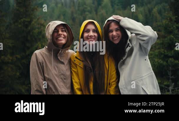 Three girls in light jackets Stock Videos & Footage - HD and 4K Video ...