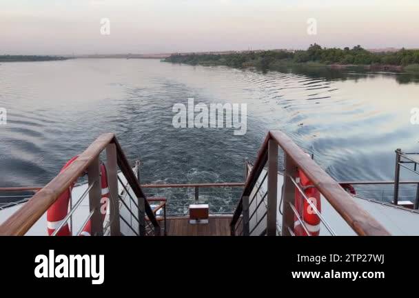 Nile River Legacy: Cruise Ship Wake in Timeless Waters. High quality 4k ...