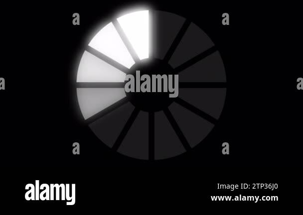 Loading Circle Video with Glow. Loading Animation on Transparent ...