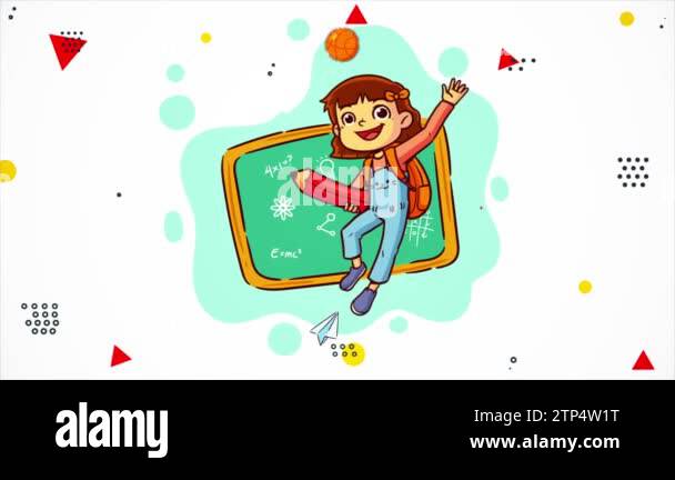 Back to school background 4k looping Stock Video Footage - Alamy