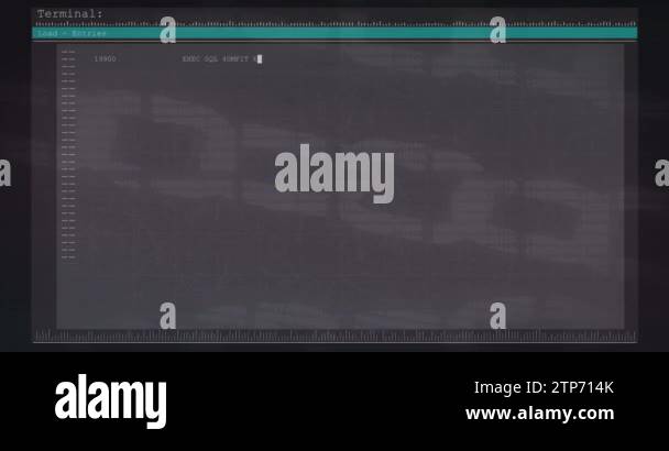 Animation of computer language in terminal interface and blockchain ...
