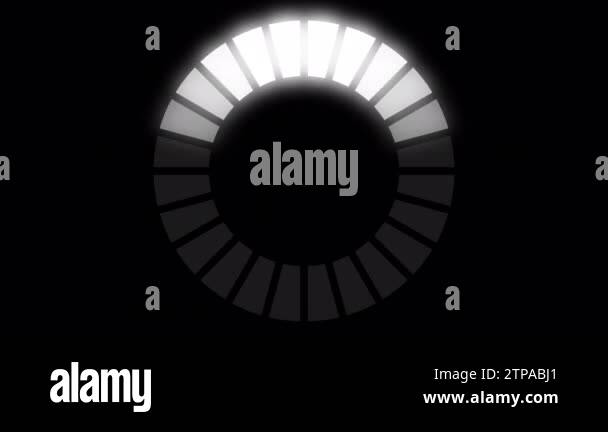 Loading Circle Video with Glow. Loading Animation on Transparent ...