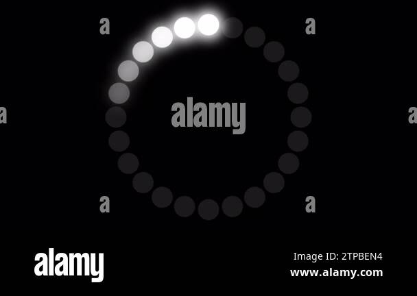 Loading Circle Video with Glow. Loading Animation on Transparent ...