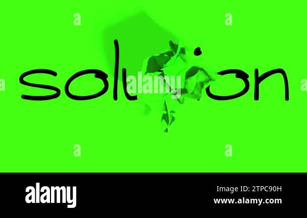 rolling crumpled paper effect, with chroma key green screen background ...