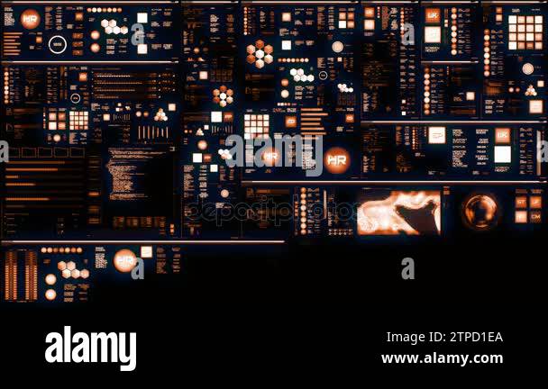 Warm Interface Warm futuristic interface/Digital screen.Detailed abstract background ...