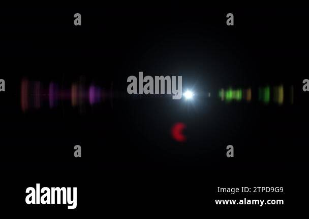 Abstract loop glow blue optical lens flares shine light streaks rays ...