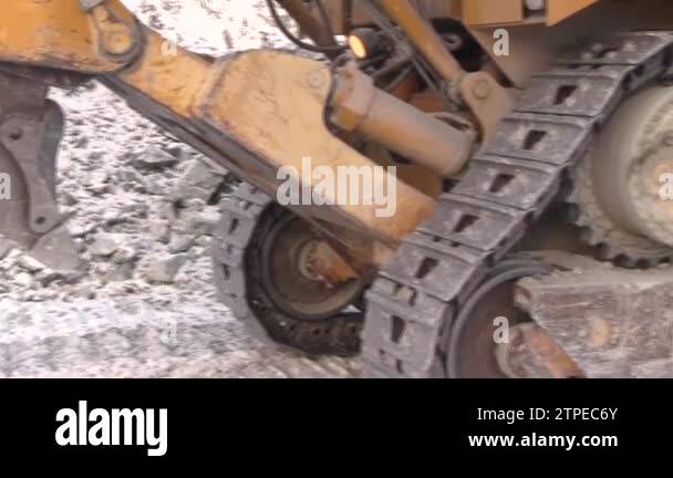 Machines for working in mines and quarries.Powerful modern tractor with ...