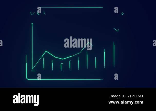 business graph showing growth in browser window tab animation Stock ...