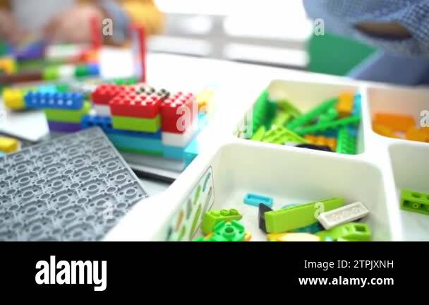 Robotics programming class. Children construct and code Robot. STEM ...