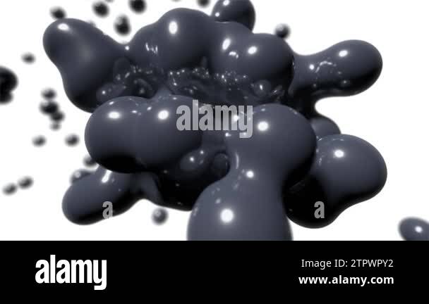 Blob floating abstract tech bio liquid blood chemical paint background ...