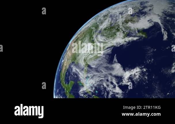 Earth Animation 14 over northern hemisphere. Part 2 of 4 Stock Video ...