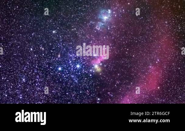 Orion The Hunter Constellation Of Orion In Real Night Sky Stock Video