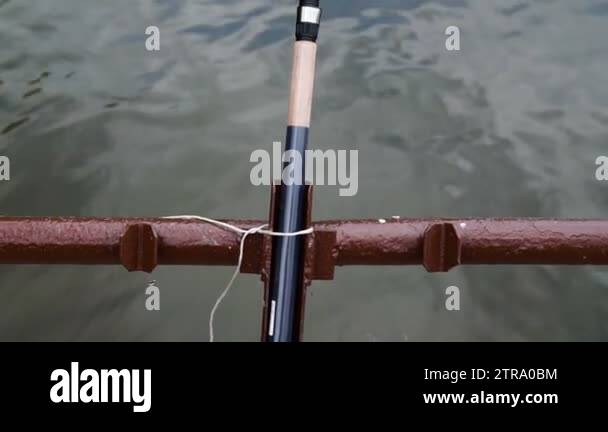 Fishing Poles Boat Fishing Poles Rod Holders Back Boat Stock Video Footage  by ©igorartmd #205915314