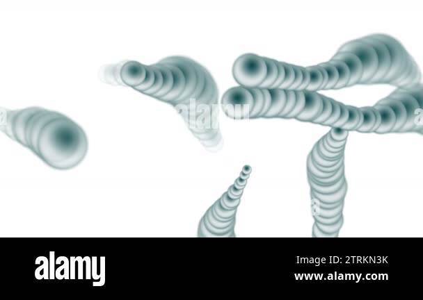 4k Abstract 3d biology metal balls background,earthworm,bacteria worm ...