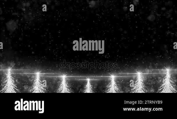 Animated White Christmas Fir Tree Star background seamless loop 4k ...