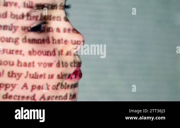 W. Shakespeare, Romeo and Juliet motion text projection on little boy ...